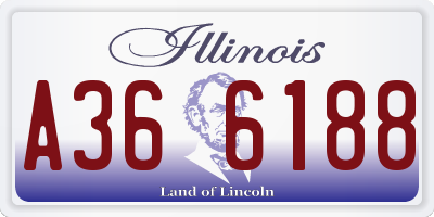 IL license plate A366188