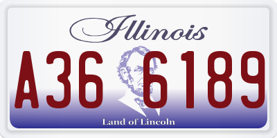 IL license plate A366189