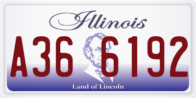 IL license plate A366192