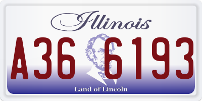 IL license plate A366193