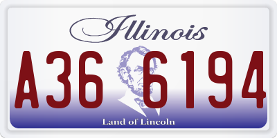 IL license plate A366194
