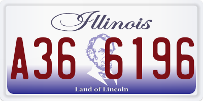 IL license plate A366196