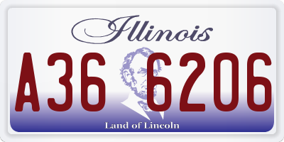 IL license plate A366206