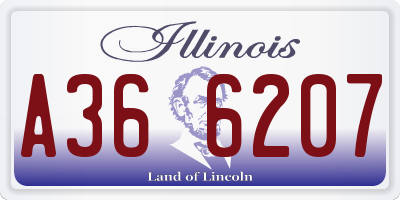 IL license plate A366207