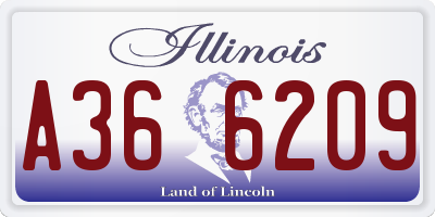 IL license plate A366209