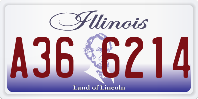 IL license plate A366214