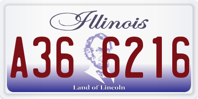 IL license plate A366216