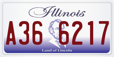 IL license plate A366217