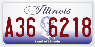 IL license plate A366218