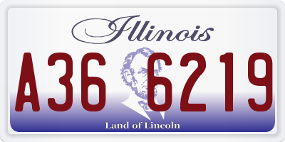IL license plate A366219