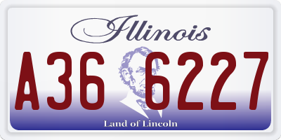 IL license plate A366227