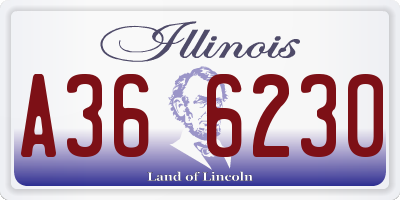 IL license plate A366230