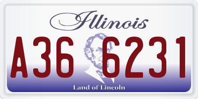 IL license plate A366231