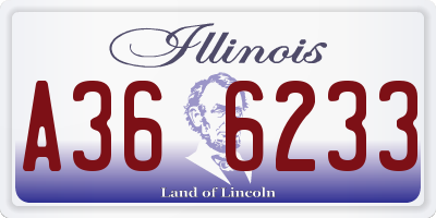 IL license plate A366233