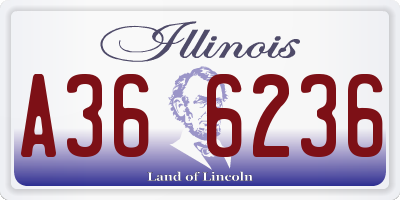 IL license plate A366236