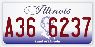 IL license plate A366237