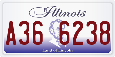 IL license plate A366238