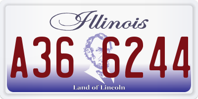 IL license plate A366244