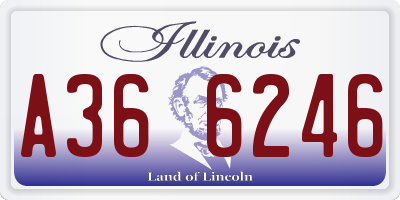 IL license plate A366246