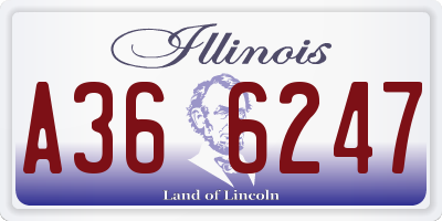 IL license plate A366247