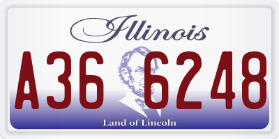 IL license plate A366248