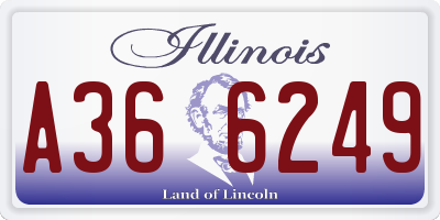 IL license plate A366249
