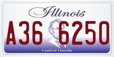 IL license plate A366250