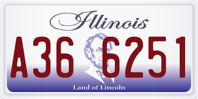 IL license plate A366251