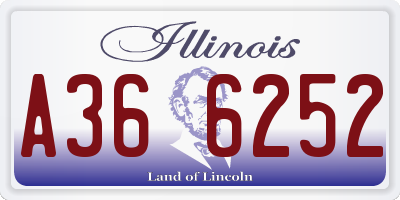 IL license plate A366252
