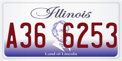 IL license plate A366253