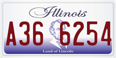 IL license plate A366254