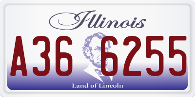 IL license plate A366255