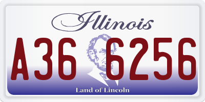 IL license plate A366256