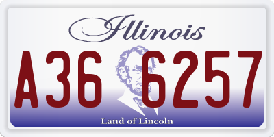 IL license plate A366257