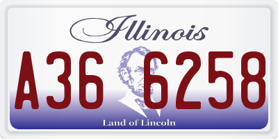 IL license plate A366258
