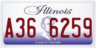 IL license plate A366259