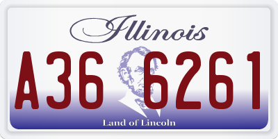 IL license plate A366261