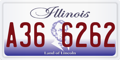 IL license plate A366262