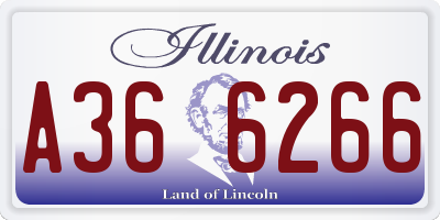 IL license plate A366266