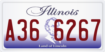 IL license plate A366267