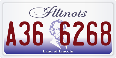 IL license plate A366268