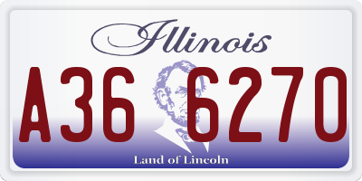 IL license plate A366270