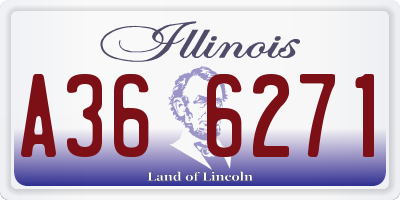 IL license plate A366271