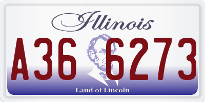 IL license plate A366273