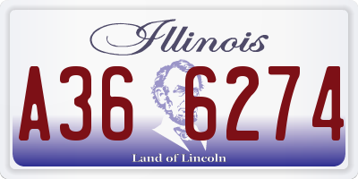 IL license plate A366274