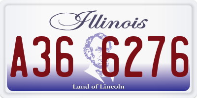 IL license plate A366276