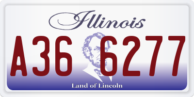 IL license plate A366277
