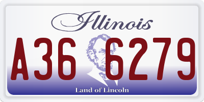 IL license plate A366279
