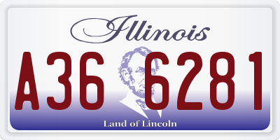 IL license plate A366281