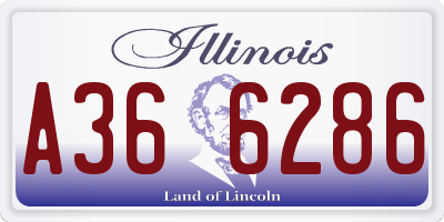 IL license plate A366286